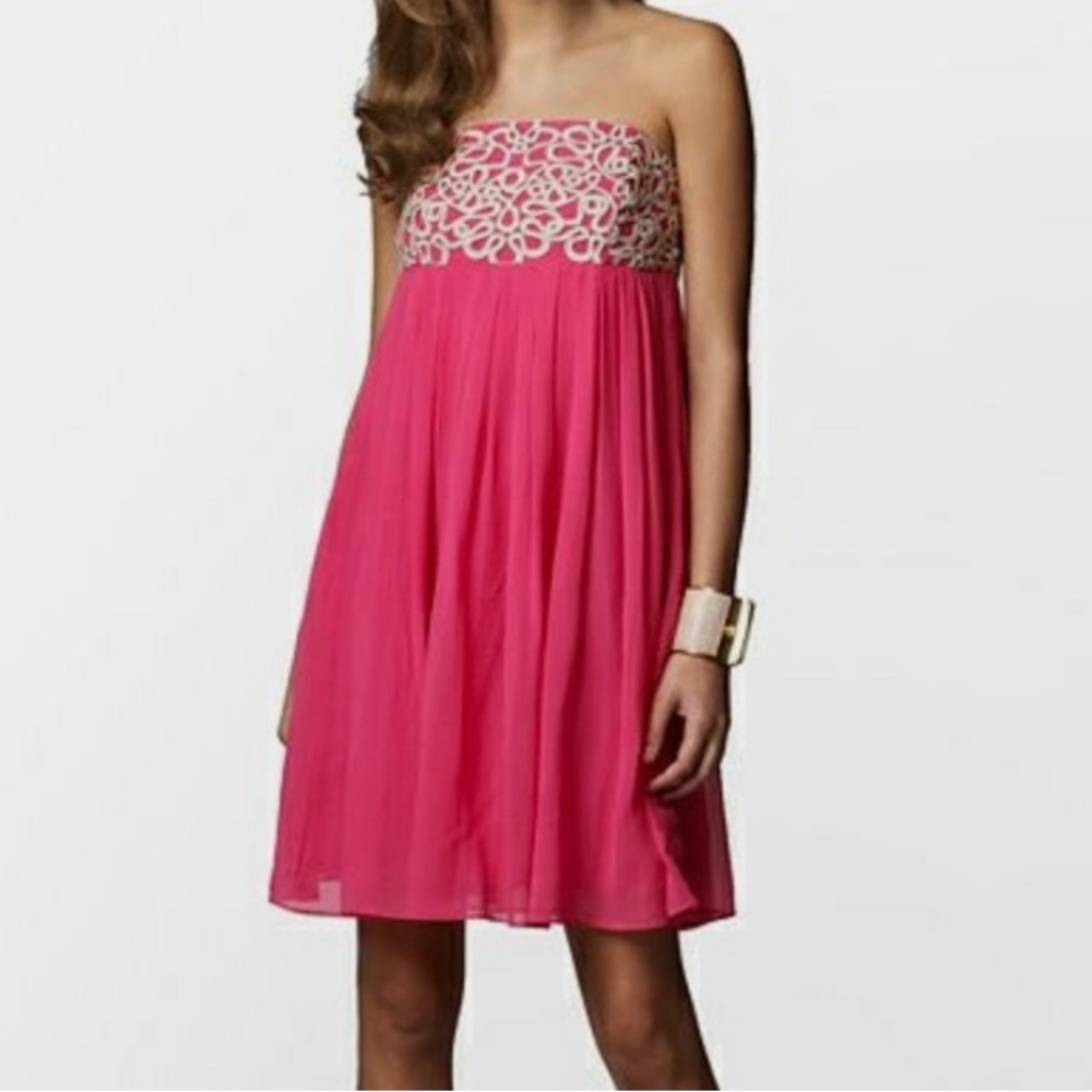 Robe Lilly Pulitzer Imprimée Coquillages Rose Et Blanc - Taille XS, Soie Et Coton